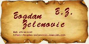 Bogdan Zelenović vizit kartica